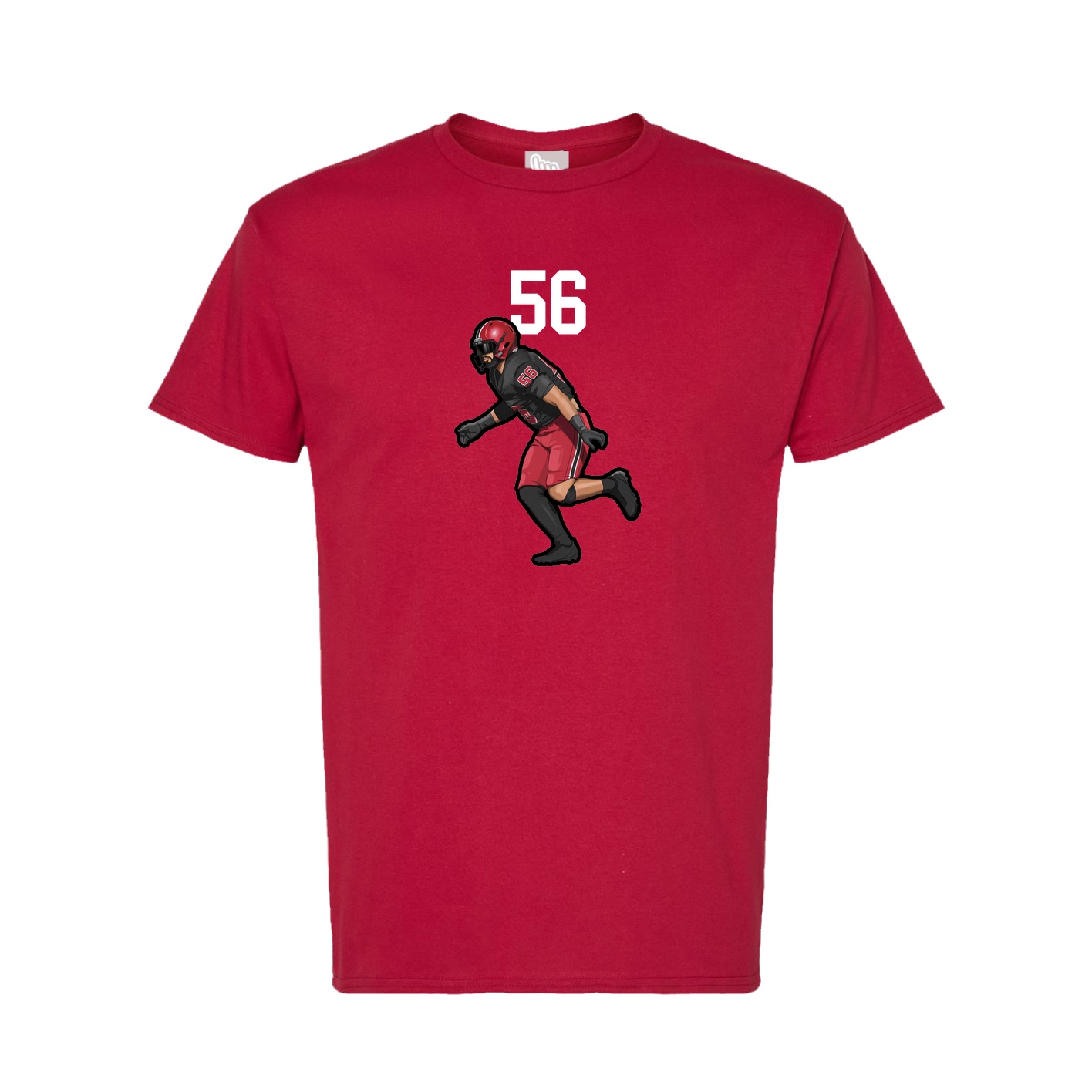 Tee — Number Top in Crimson