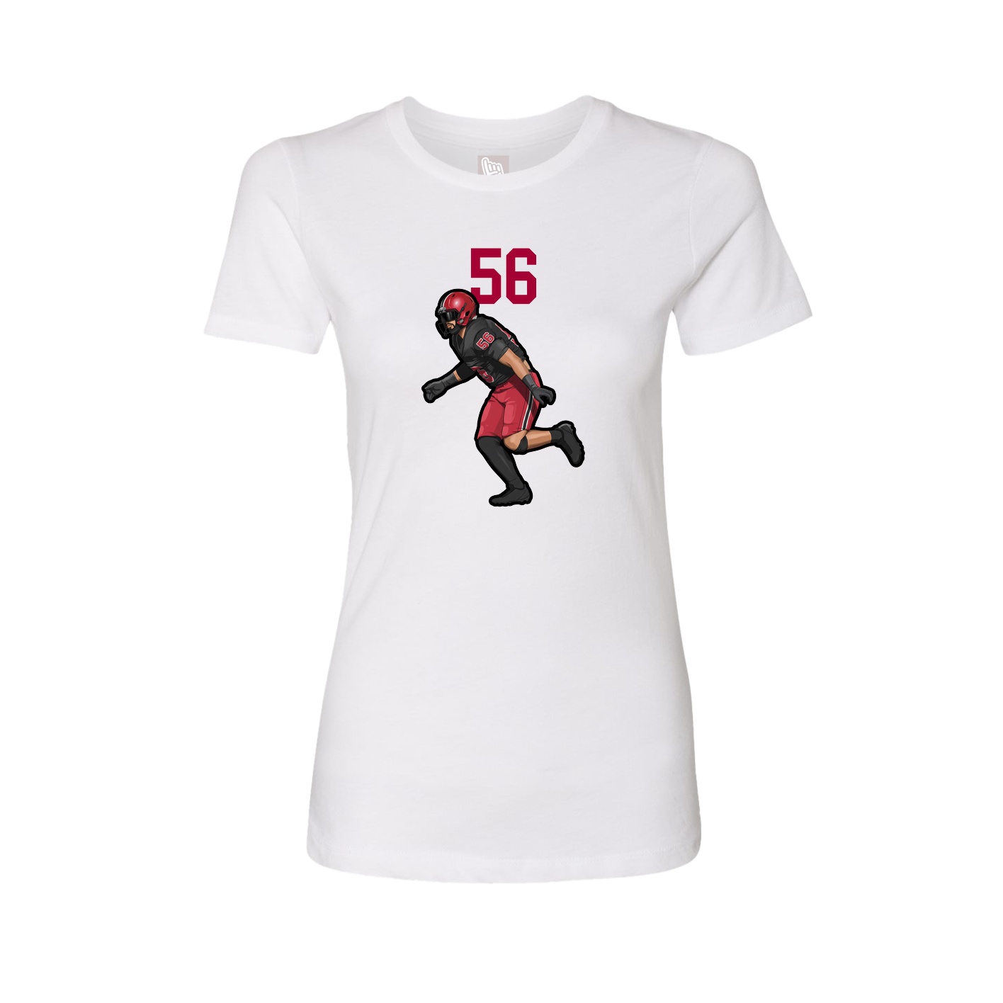 Fitted Women's Tee — Number Top in White