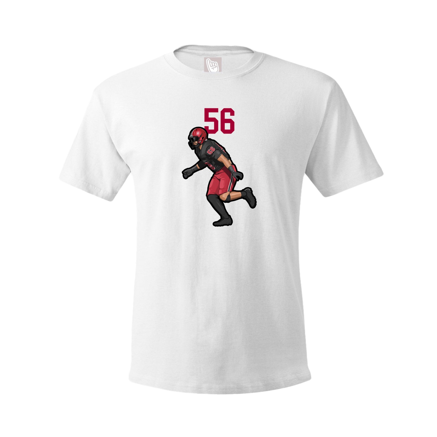 Youth Tee — Number Top in White