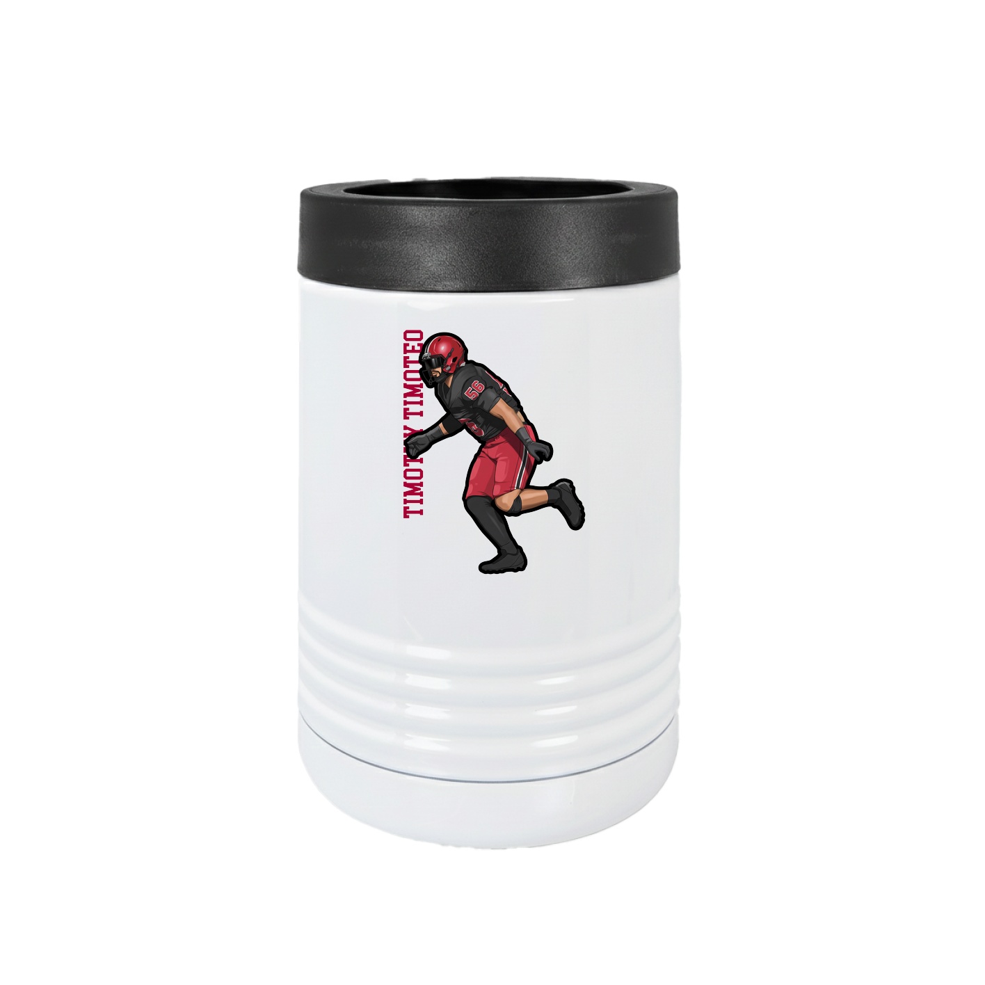 Beverage Holder — Name Vertical in White