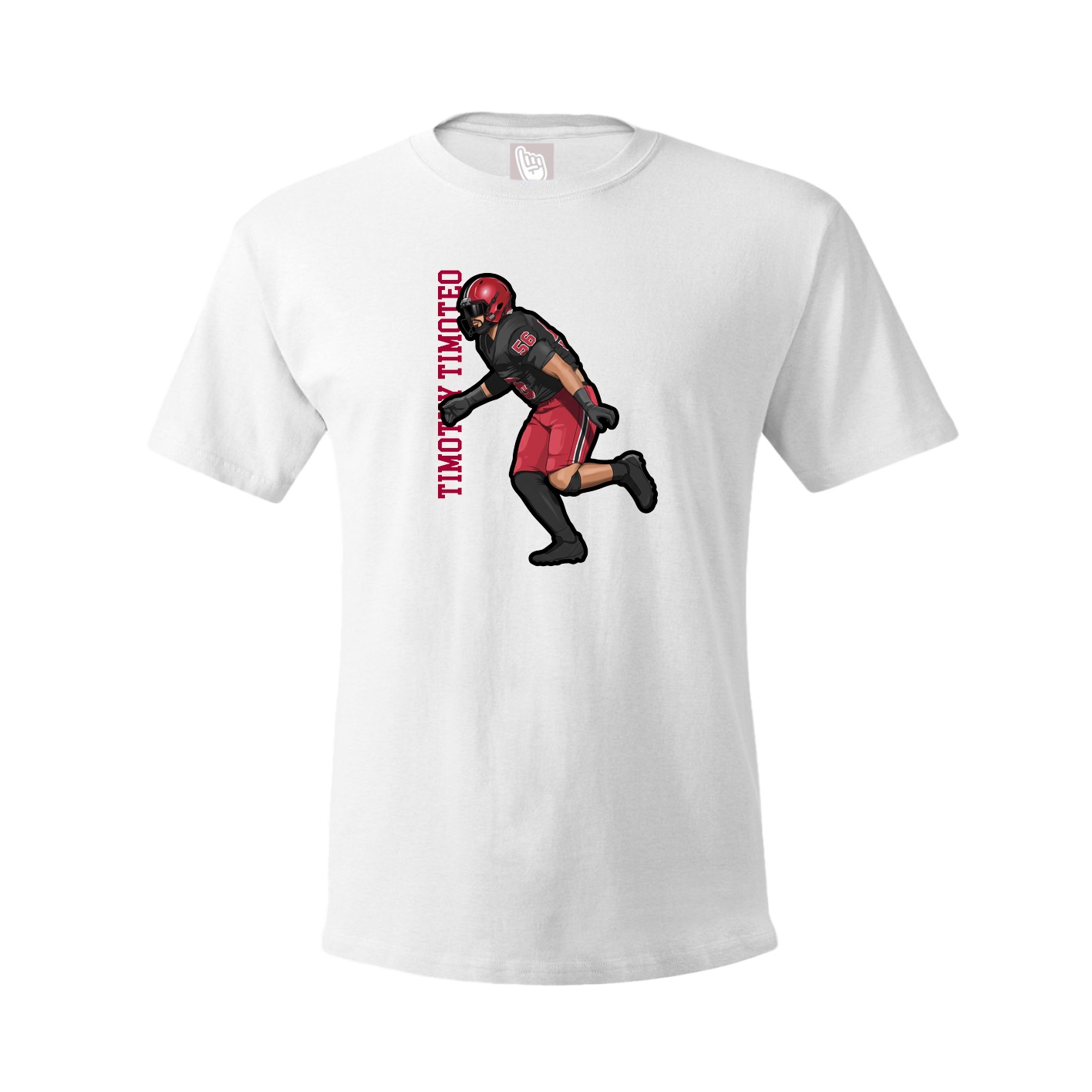 Tee — Name Vertical in White