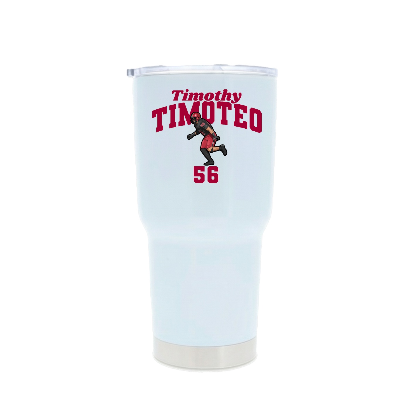 30oz Stainless Steel Tumbler — Signature Arch in White