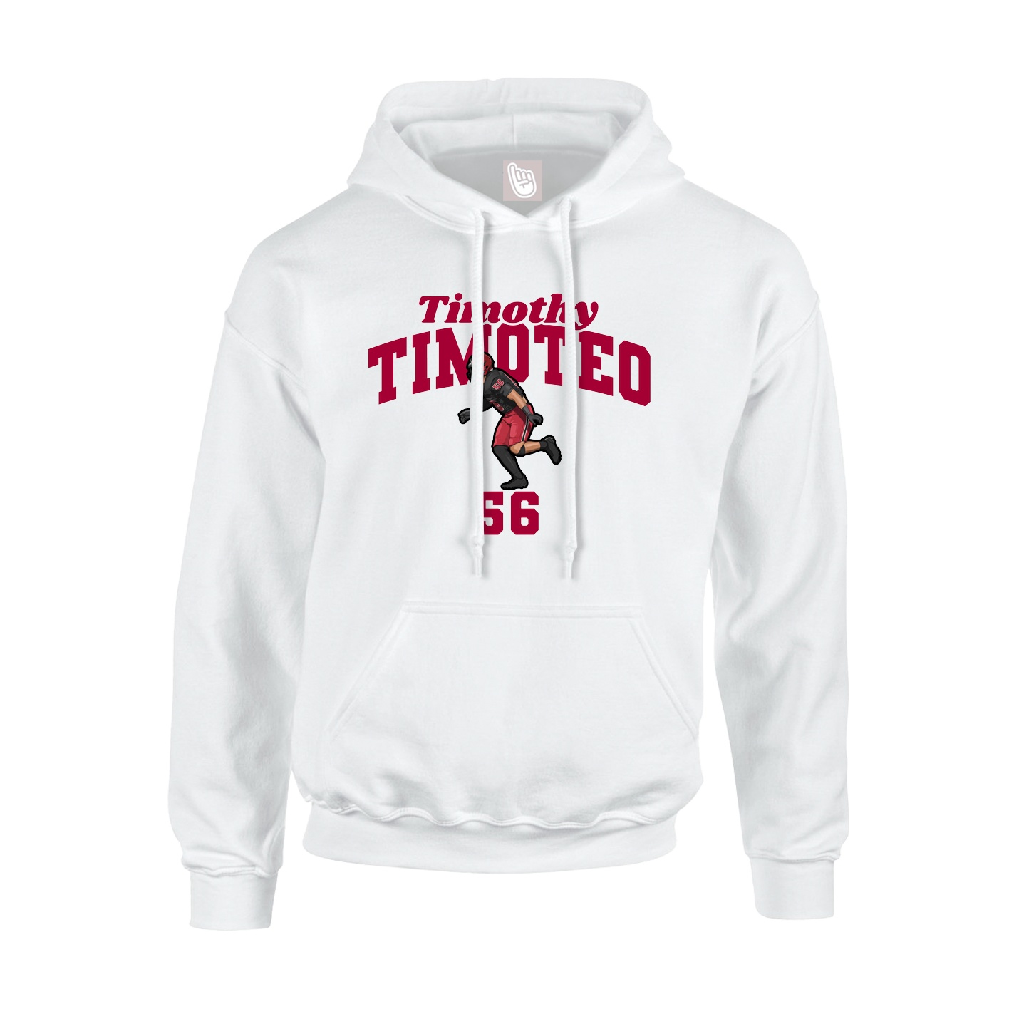 Youth Hoodie — Signature Arch in White