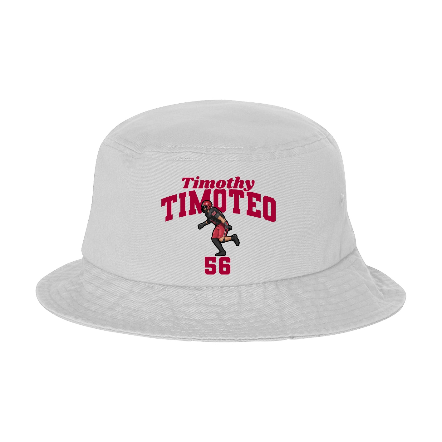 Bucket Cap — Signature Arch in White