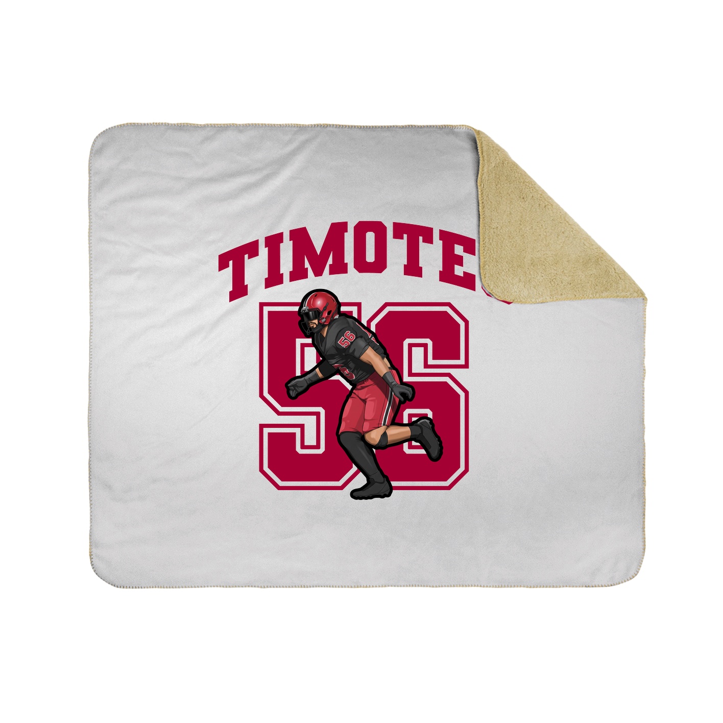 Throw Blanket — Number in White