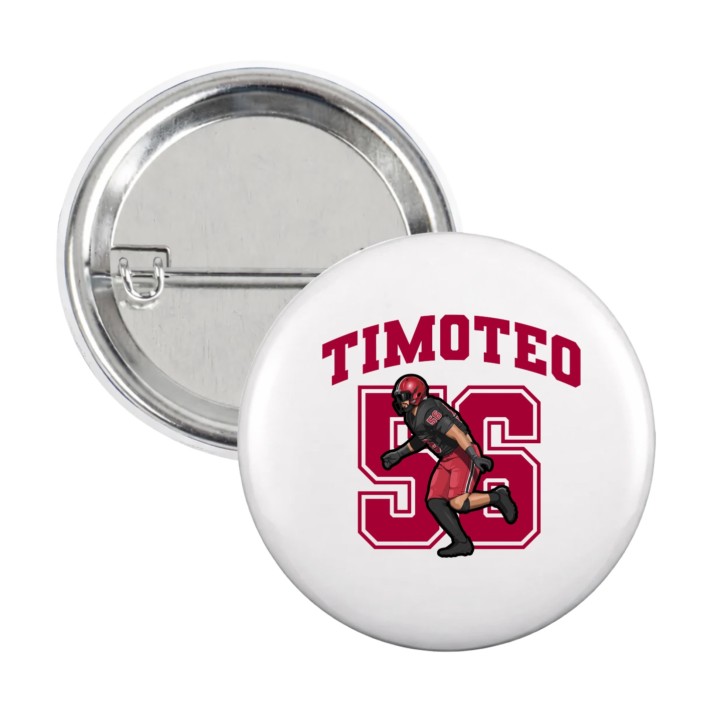 Game Day Button — Number in White