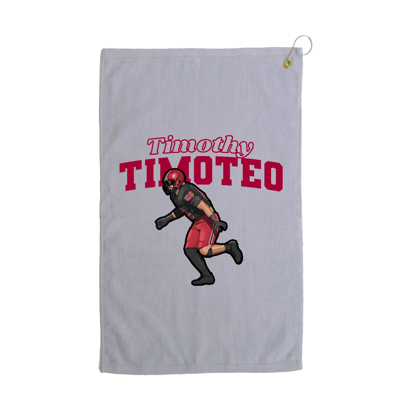 Golf Towel — Name Arch in Grey