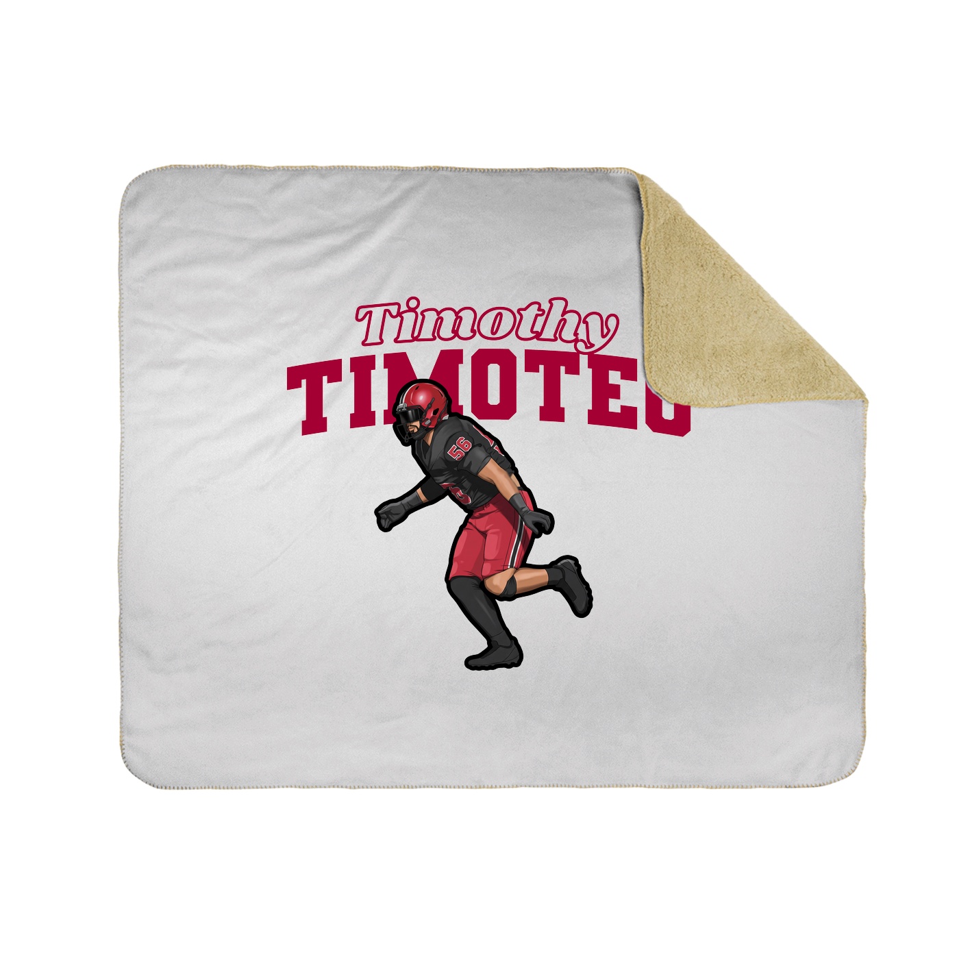 Throw Blanket — Name Arch in White
