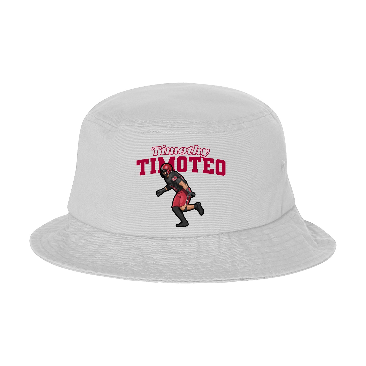 Bucket Cap — Name Arch in White