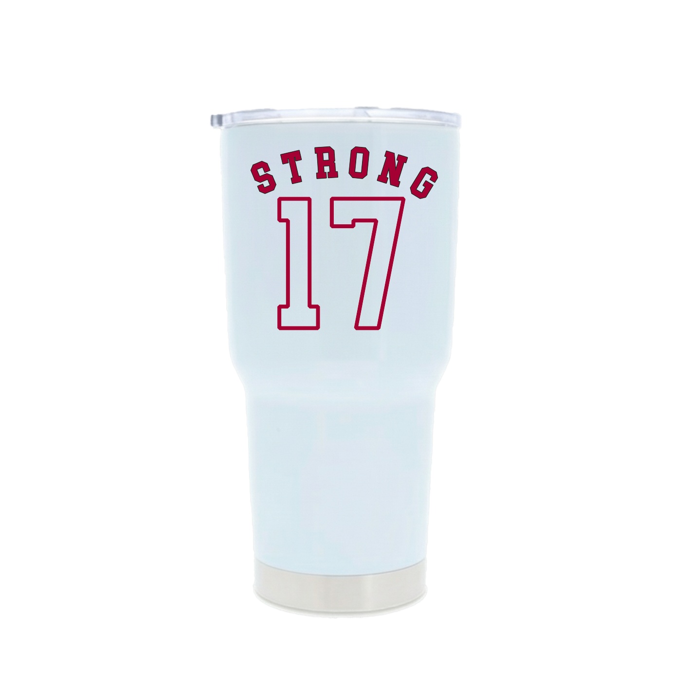 30oz Stainless Steel Tumbler — Shirsey Arch in White