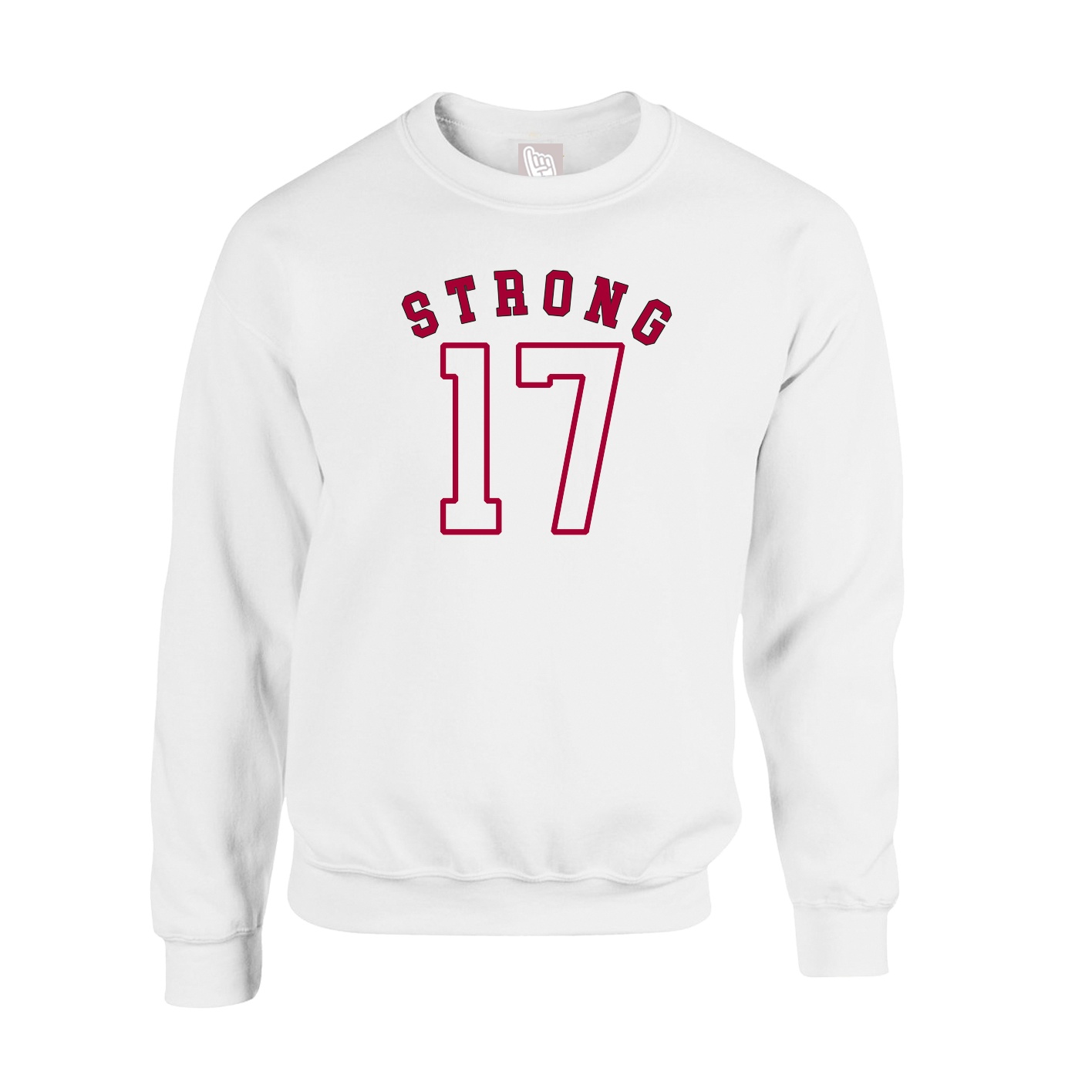 Fleece Crew — Shirsey Arch in White