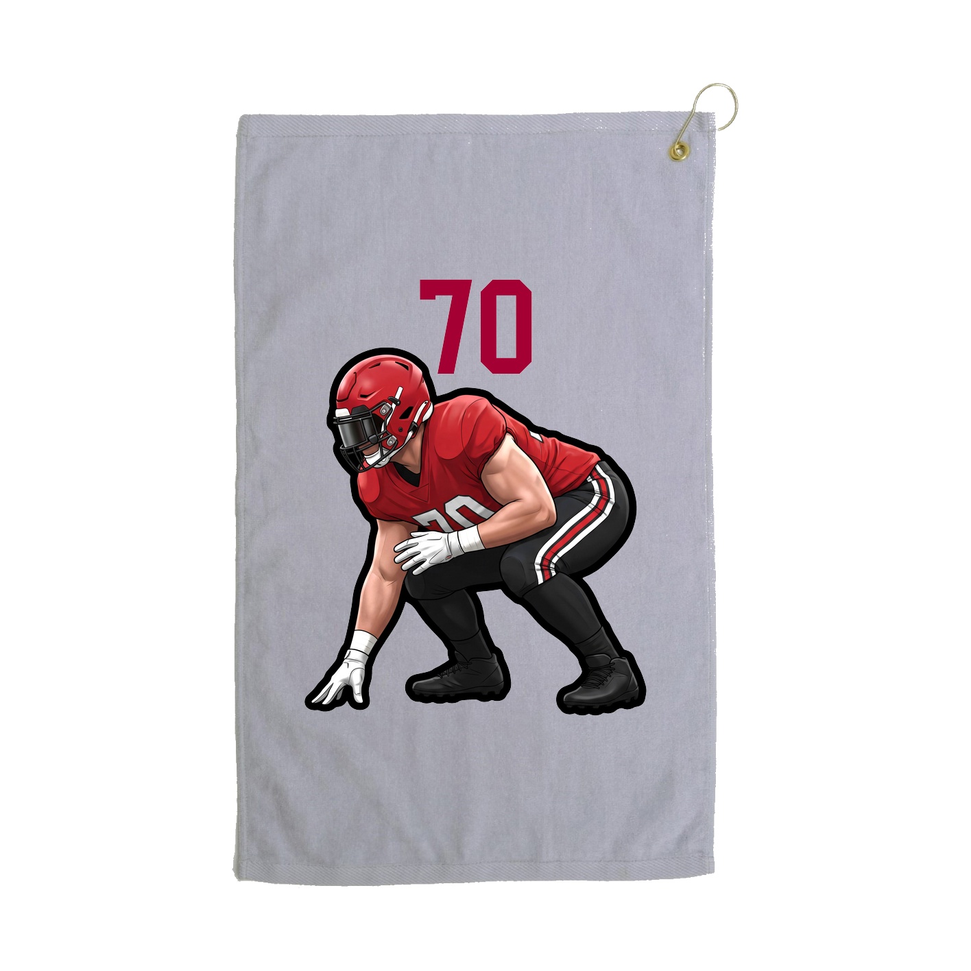 Golf Towel — Number Top in Grey