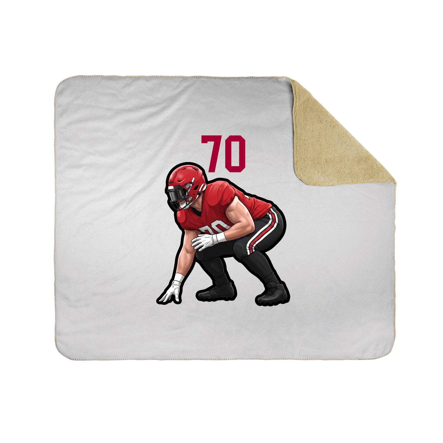 Throw Blanket — Number Top in White