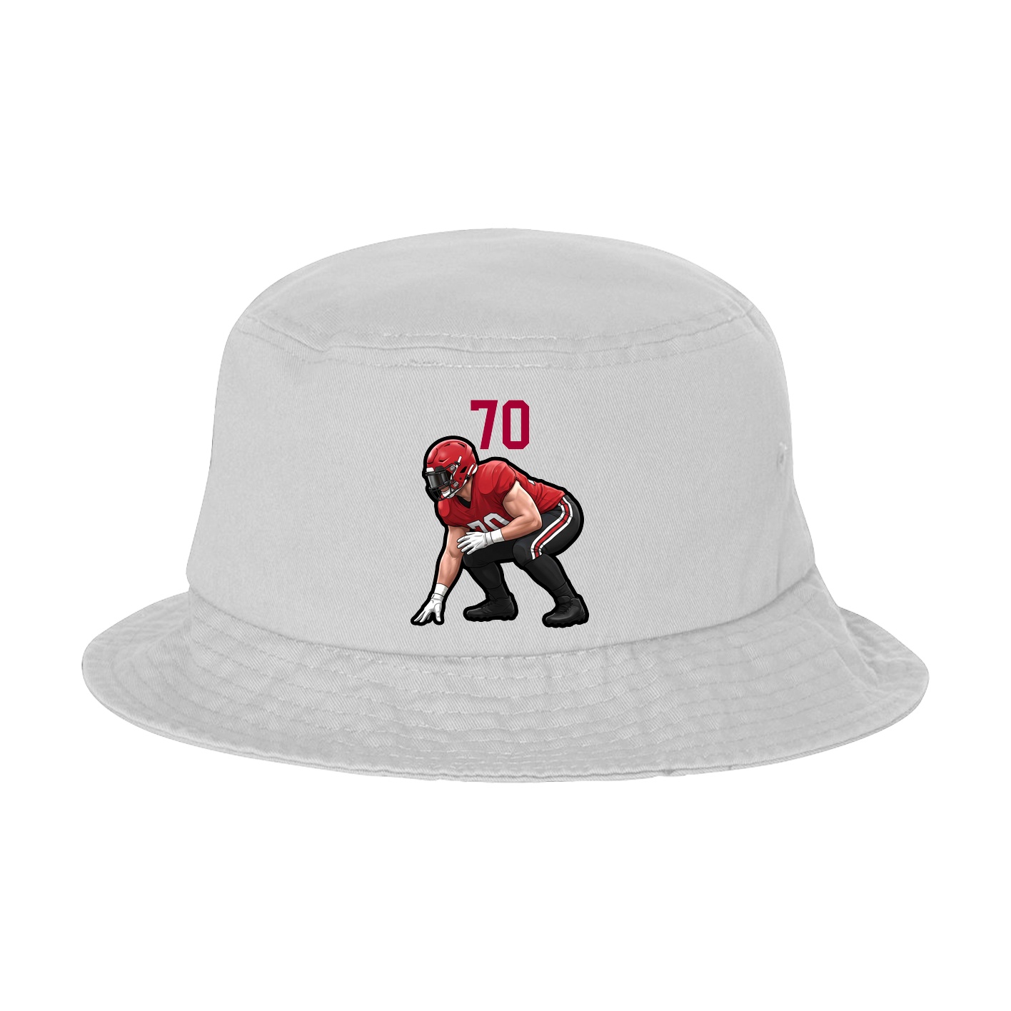 Bucket Cap — Number Top in White