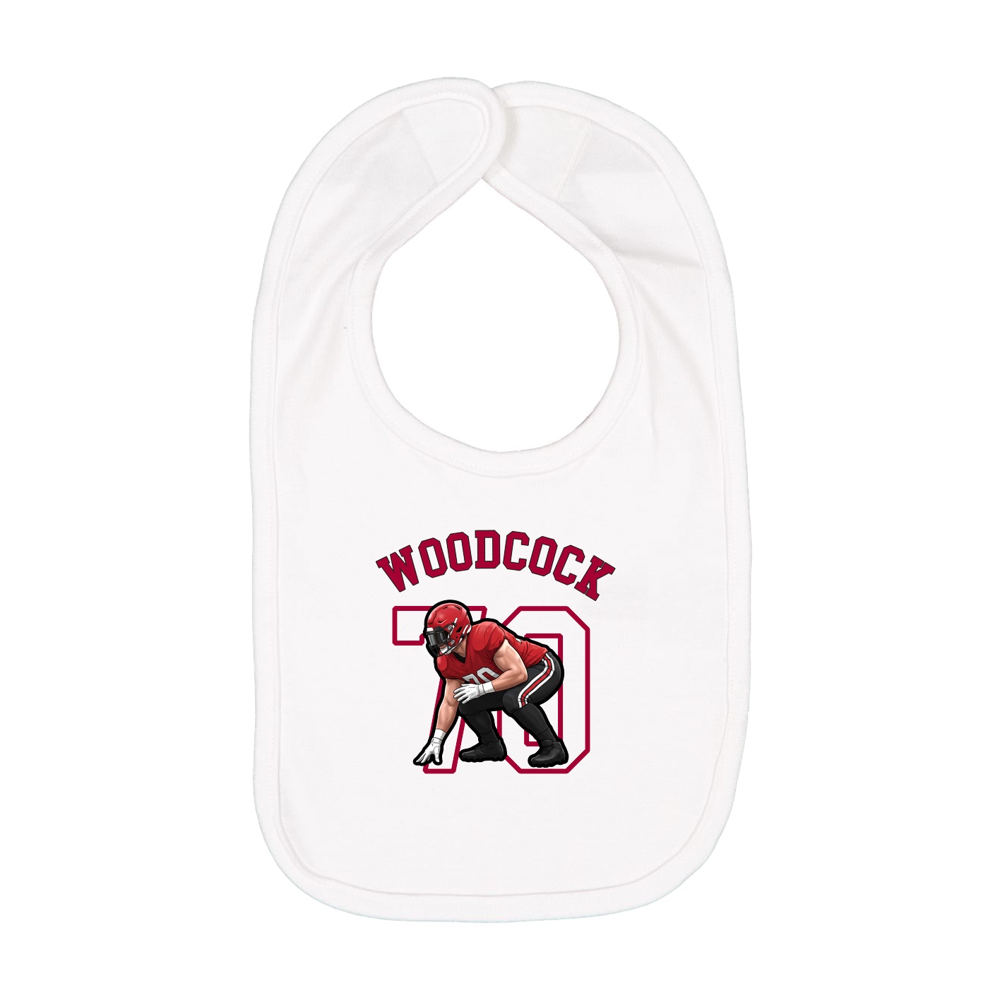 Infant Bib — Shirsey Arch in White
