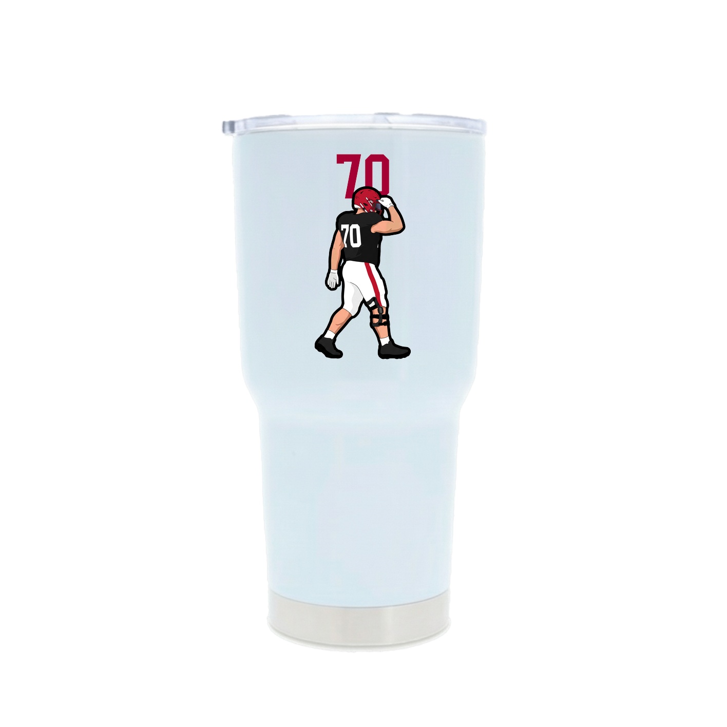 30oz Stainless Steel Tumbler — Number Top in White