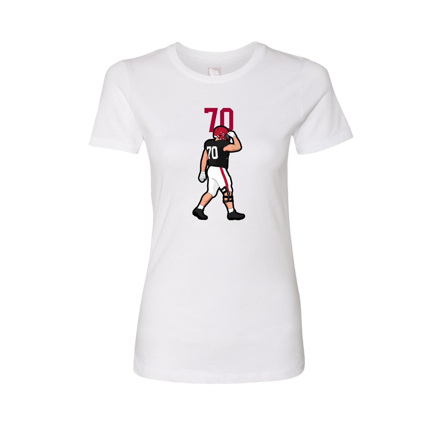 Fitted Women's Tee — Number Top in White