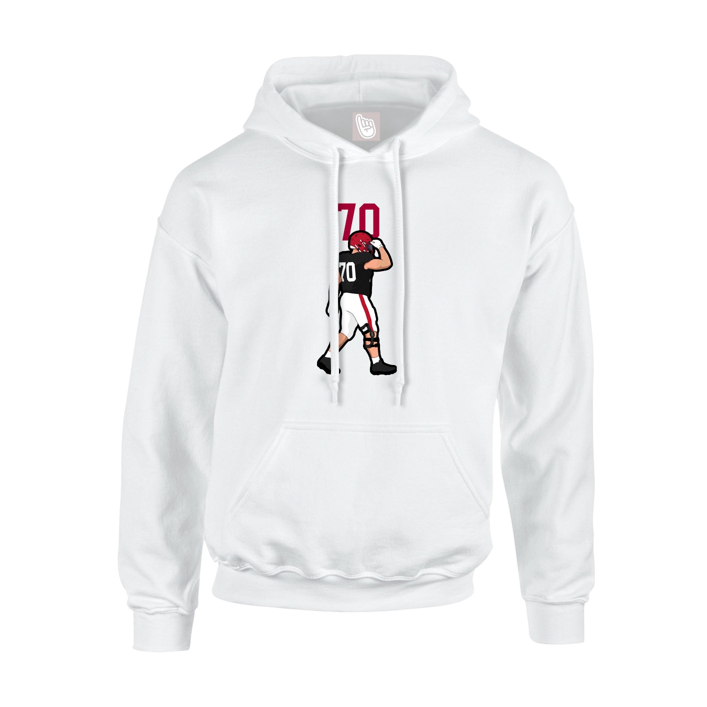 Hoodie — Number Top in White