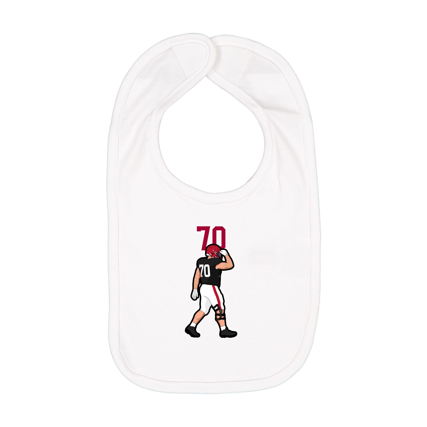 Infant Bib — Number Top in White