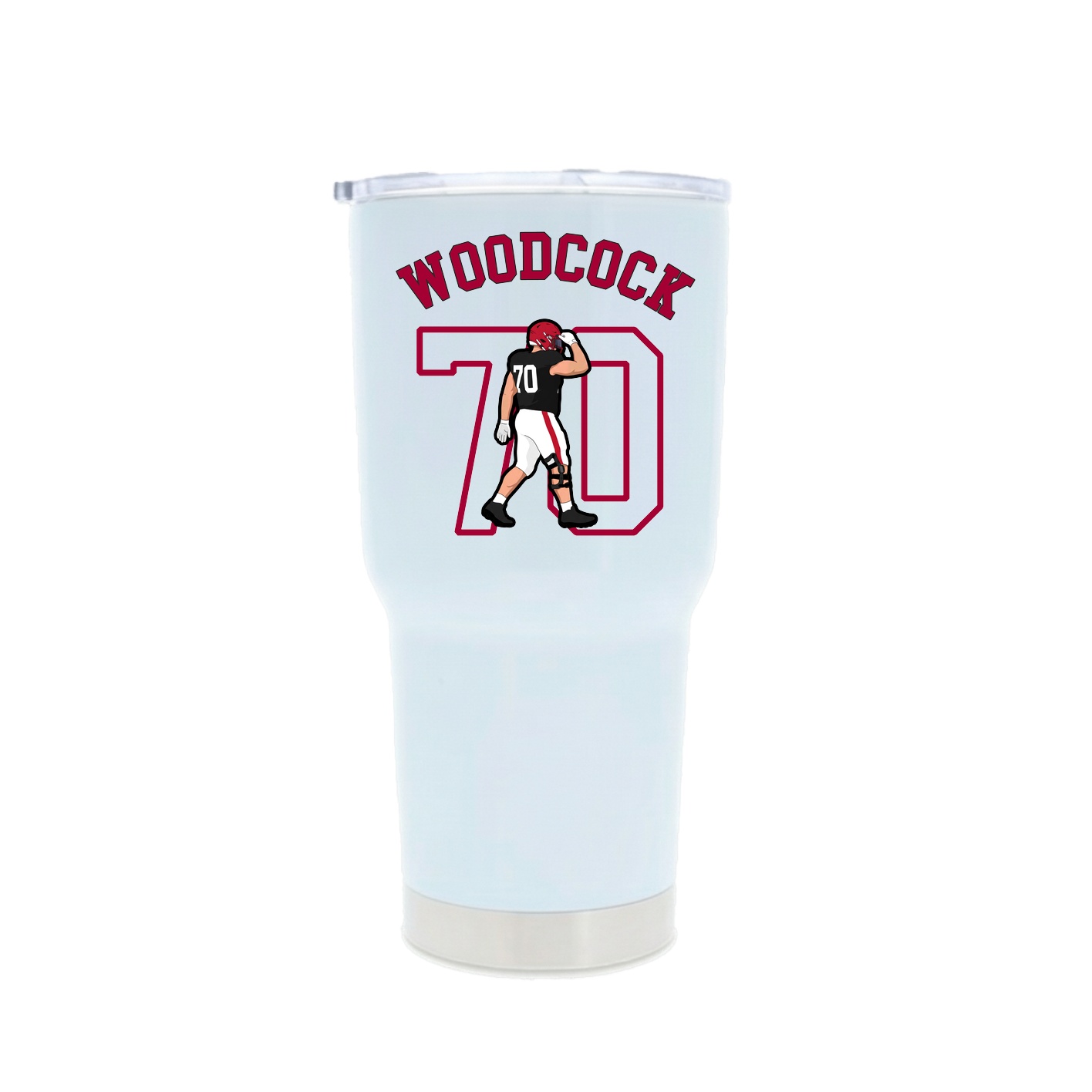 30oz Stainless Steel Tumbler — Shirsey Arch in White