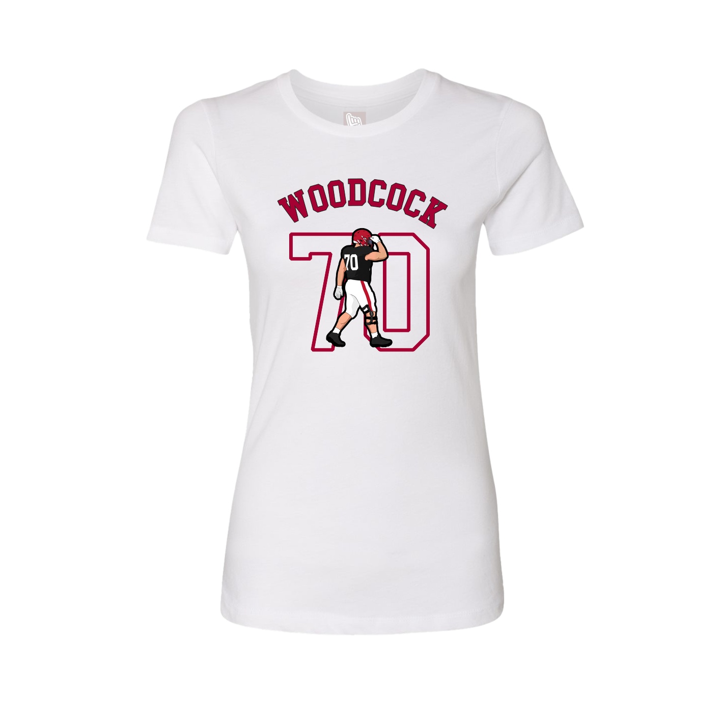 Fitted Women's Tee — Shirsey Arch in White