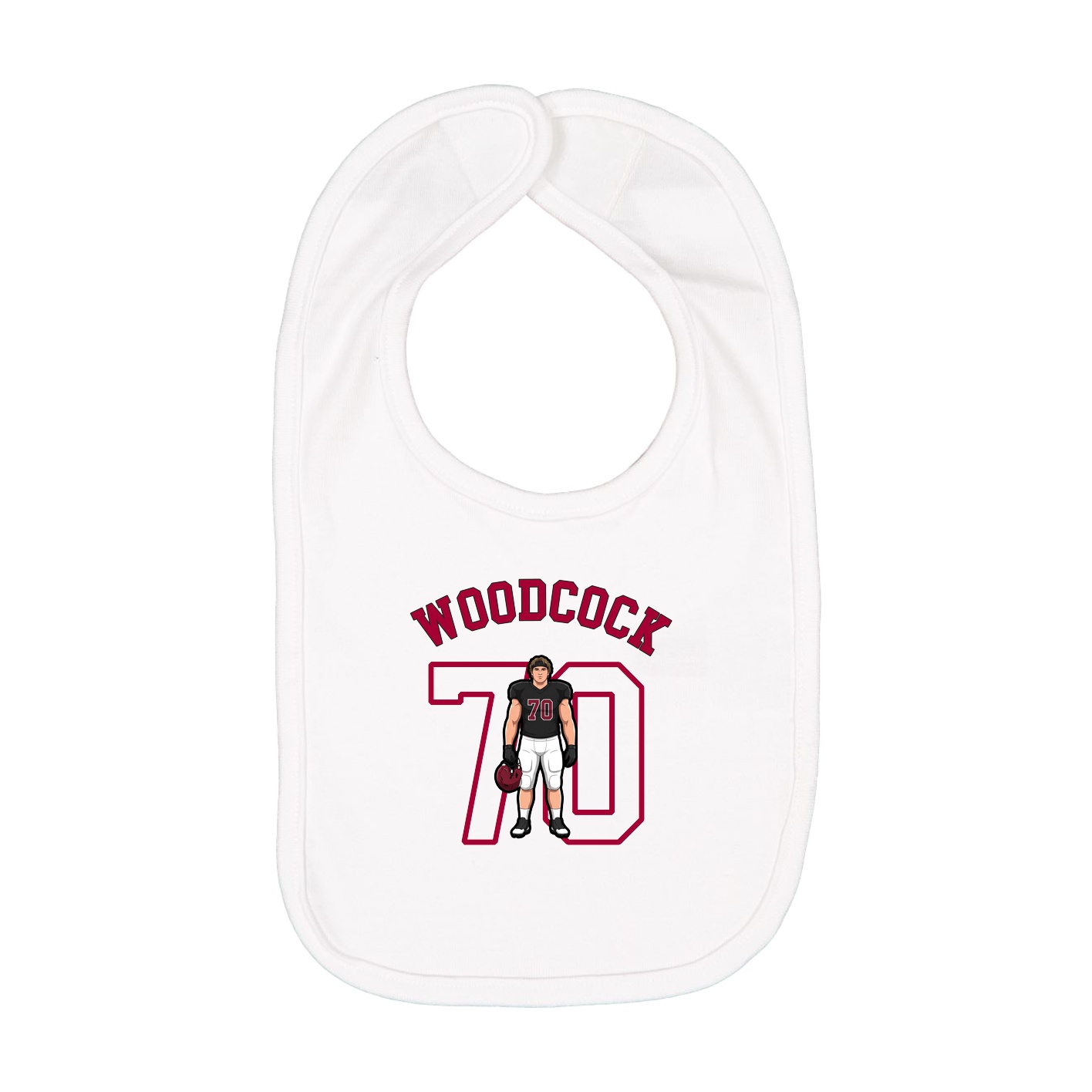 Infant Bib — Shirsey Arch in White