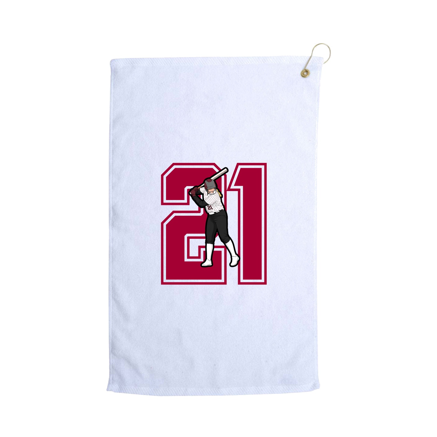 Golf Towel — Number in White