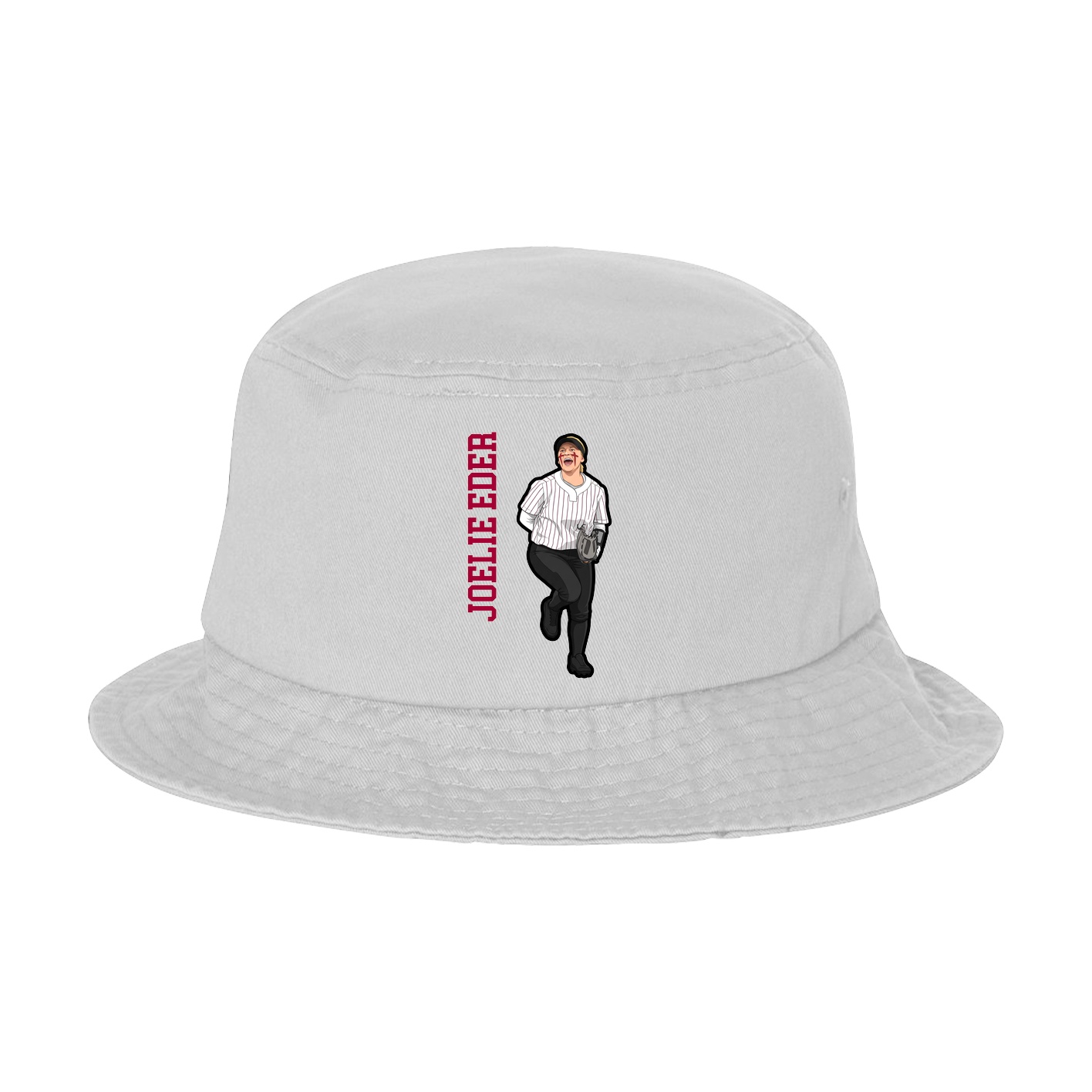 Bucket Cap — Name Vertical in White