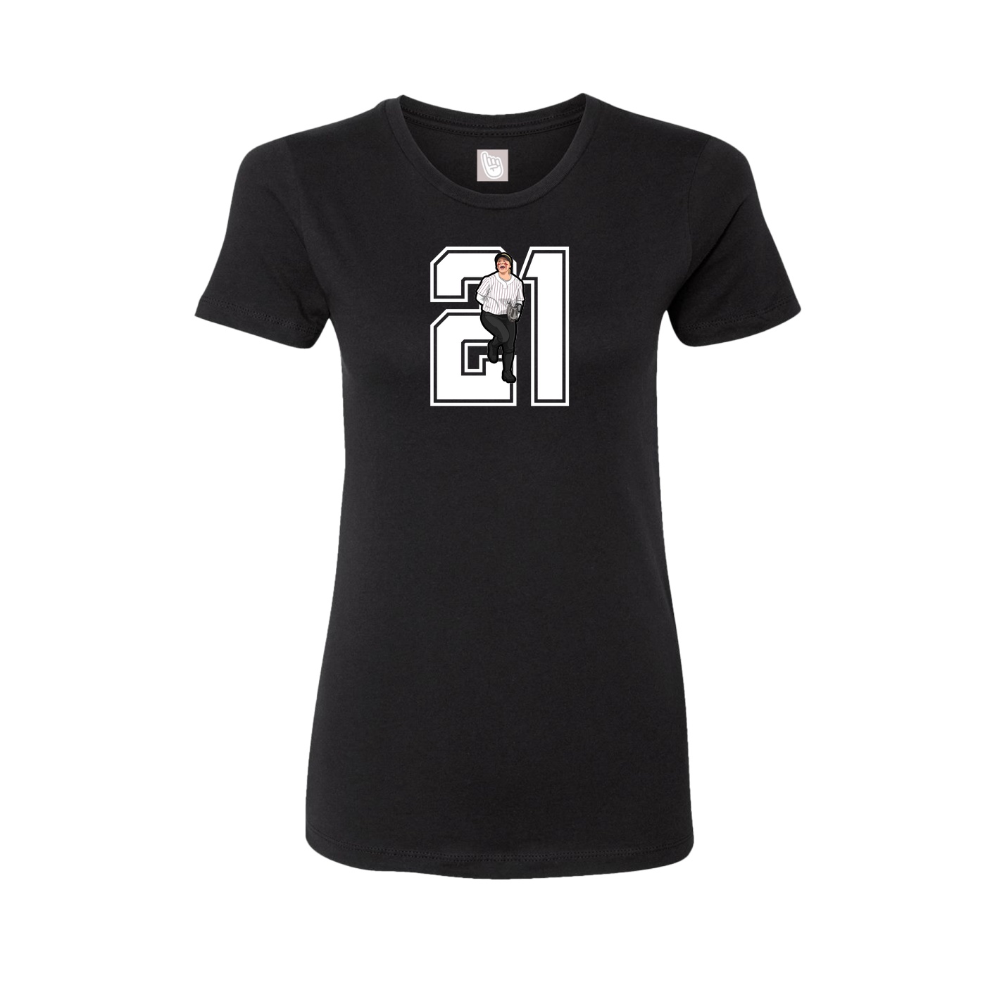 Womens Tee — Number in Black