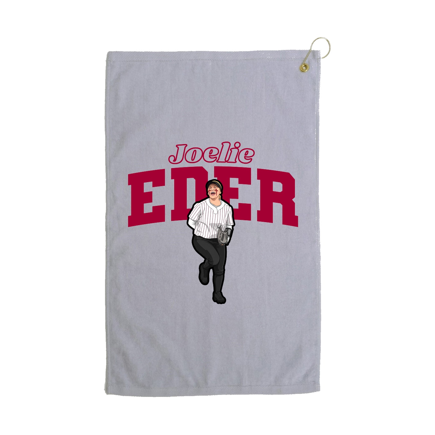 Golf Towel — Name Arch in Grey