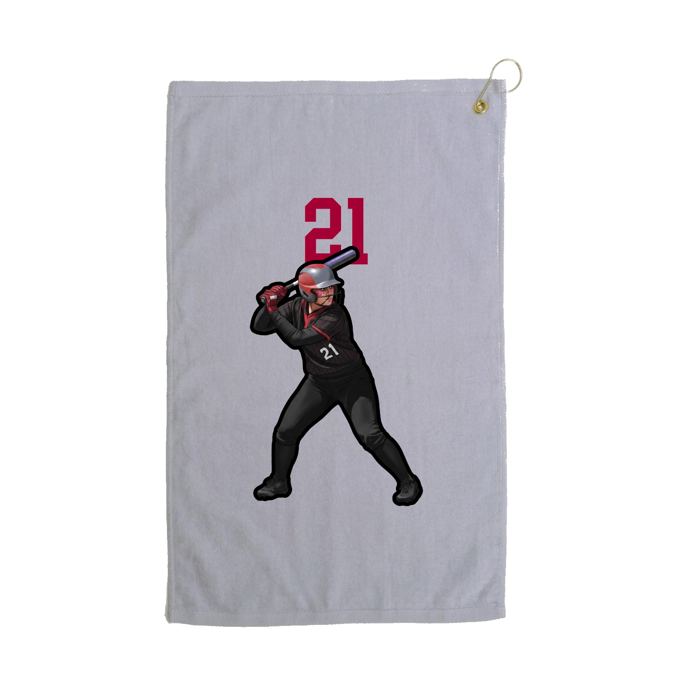 Golf Towel — Number Top in Grey
