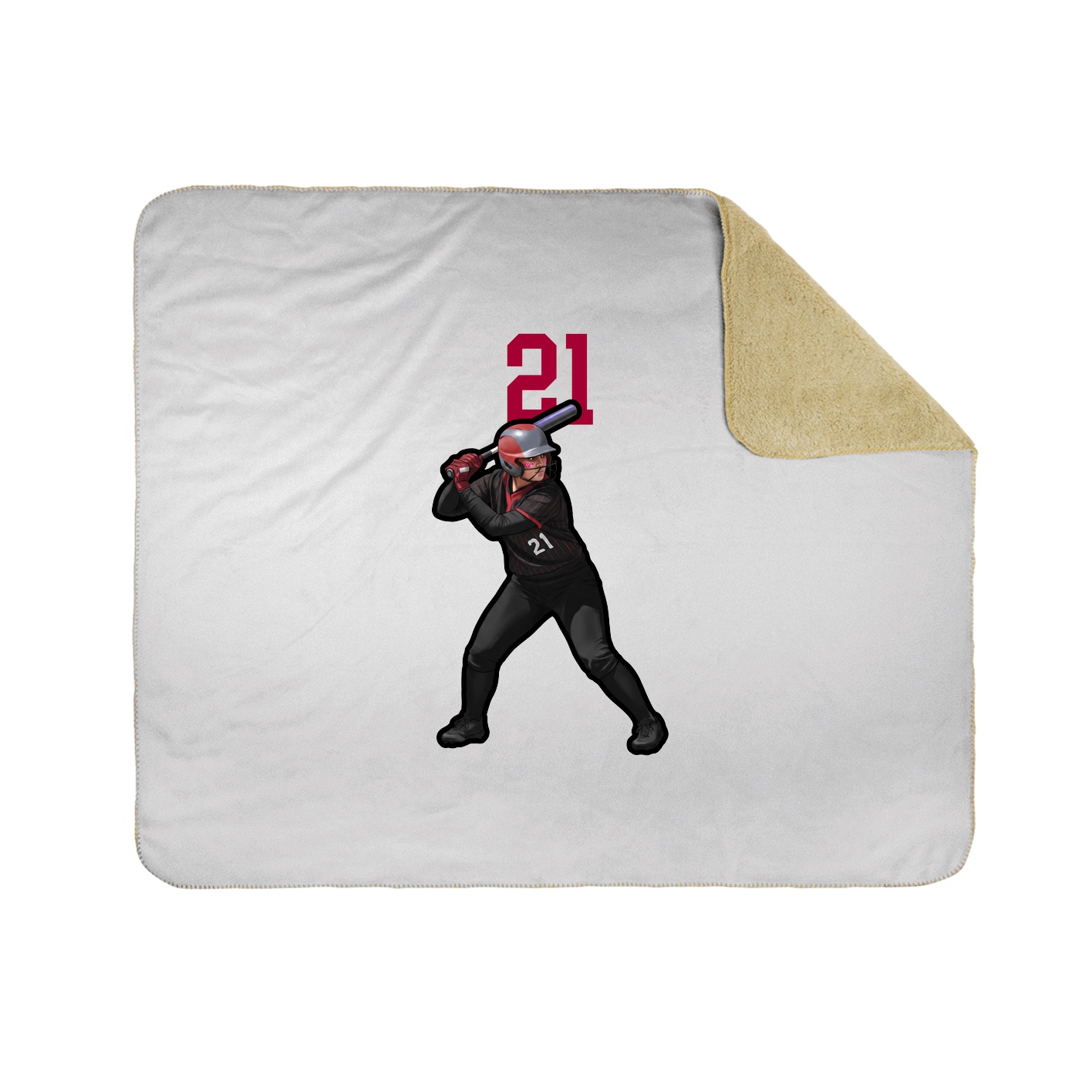 Throw Blanket — Number Top in White