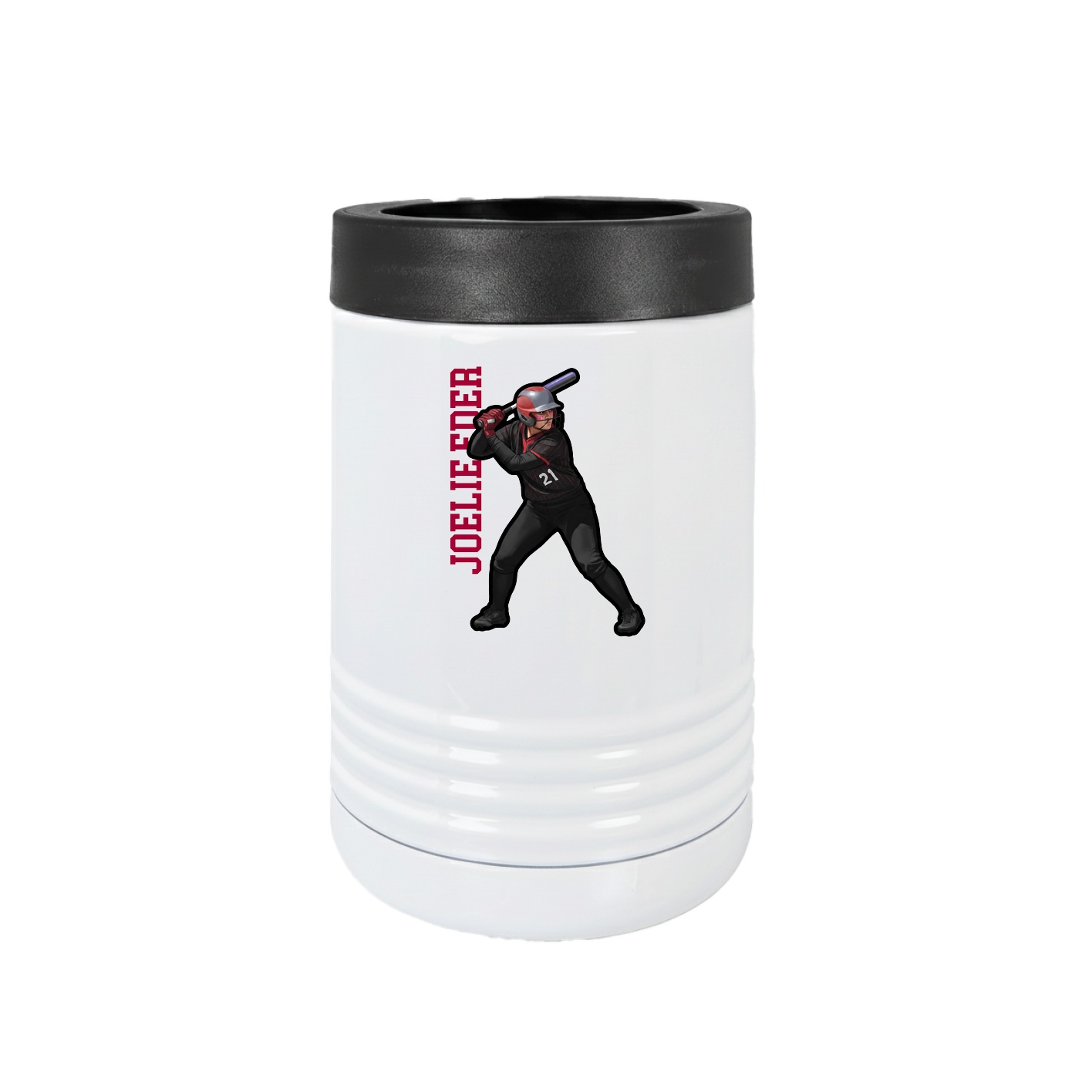 Beverage Holder — Name Vertical in White