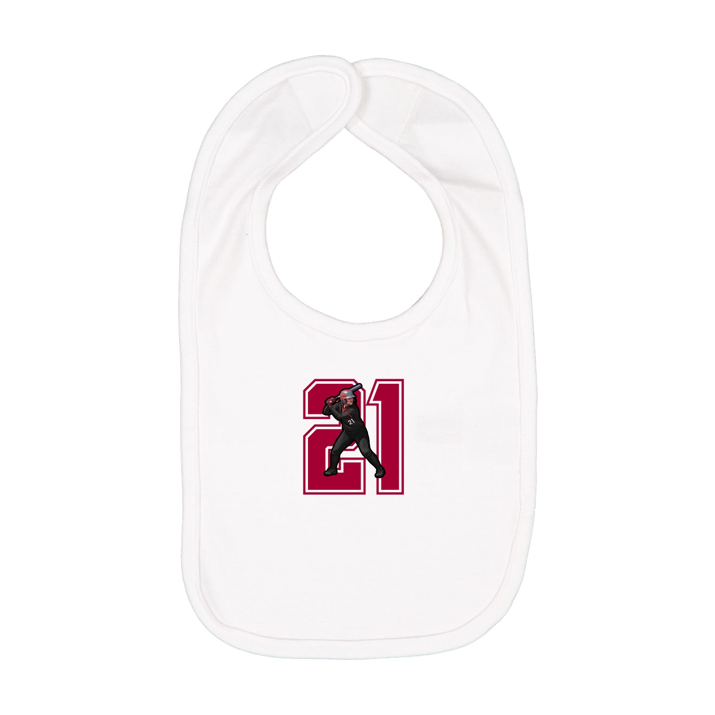 Infant Bib — Number in White