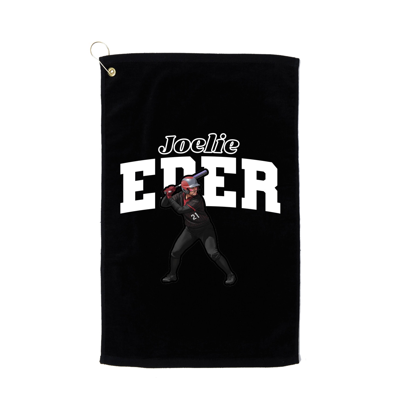 Golf Towel — Name Arch in Black
