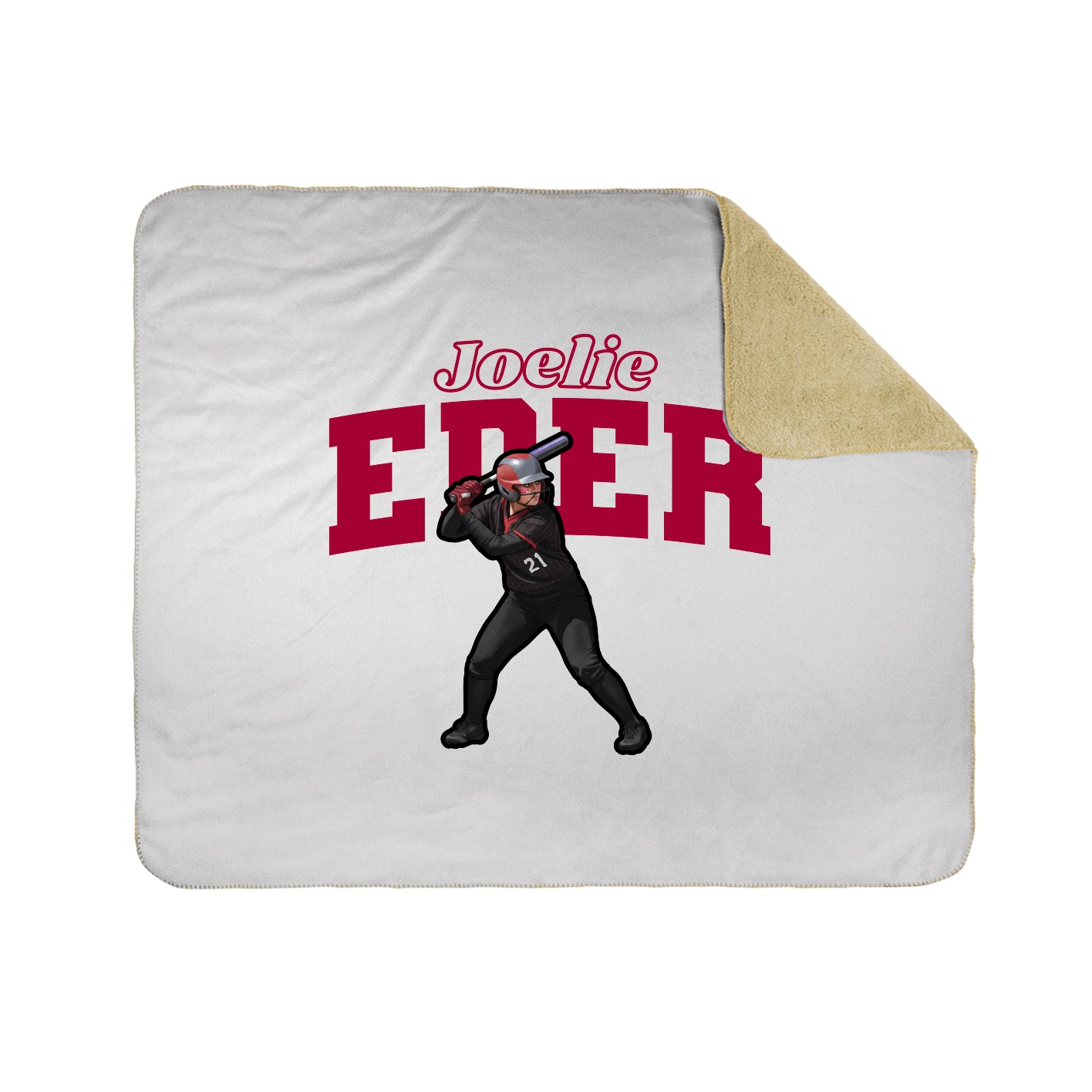 Throw Blanket — Name Arch in White