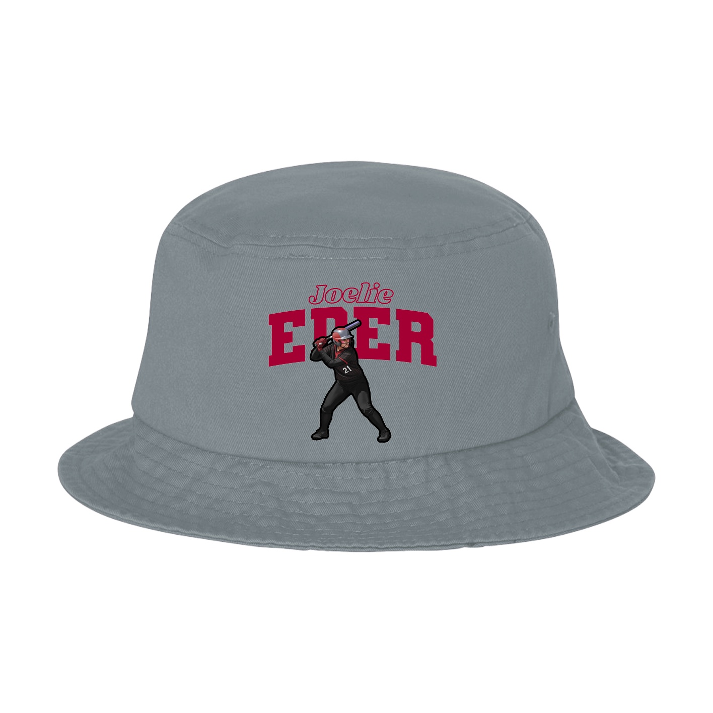 Bucket Cap — Name Arch in Grey