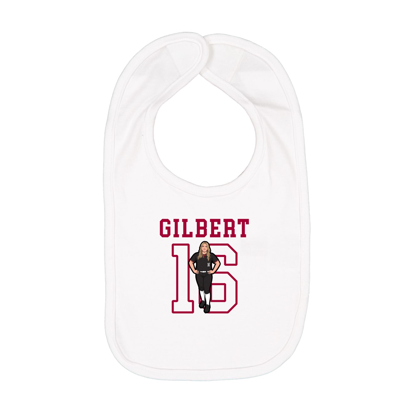 Infant Bib — Shirsey in White