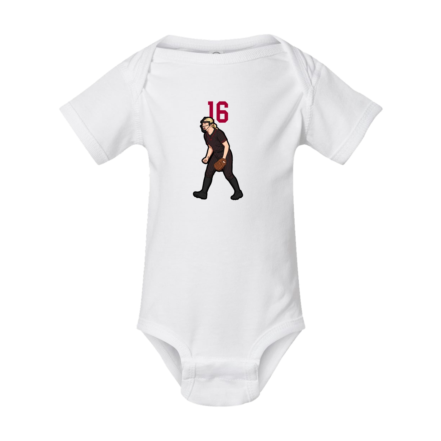Baby Onesie — Number Top in White