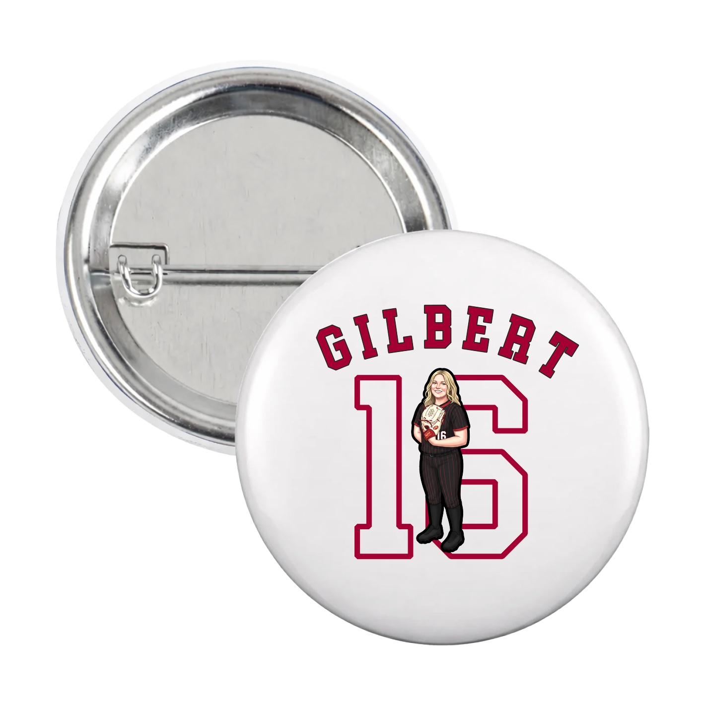 Game Day Button — Shirsey Arch in White
