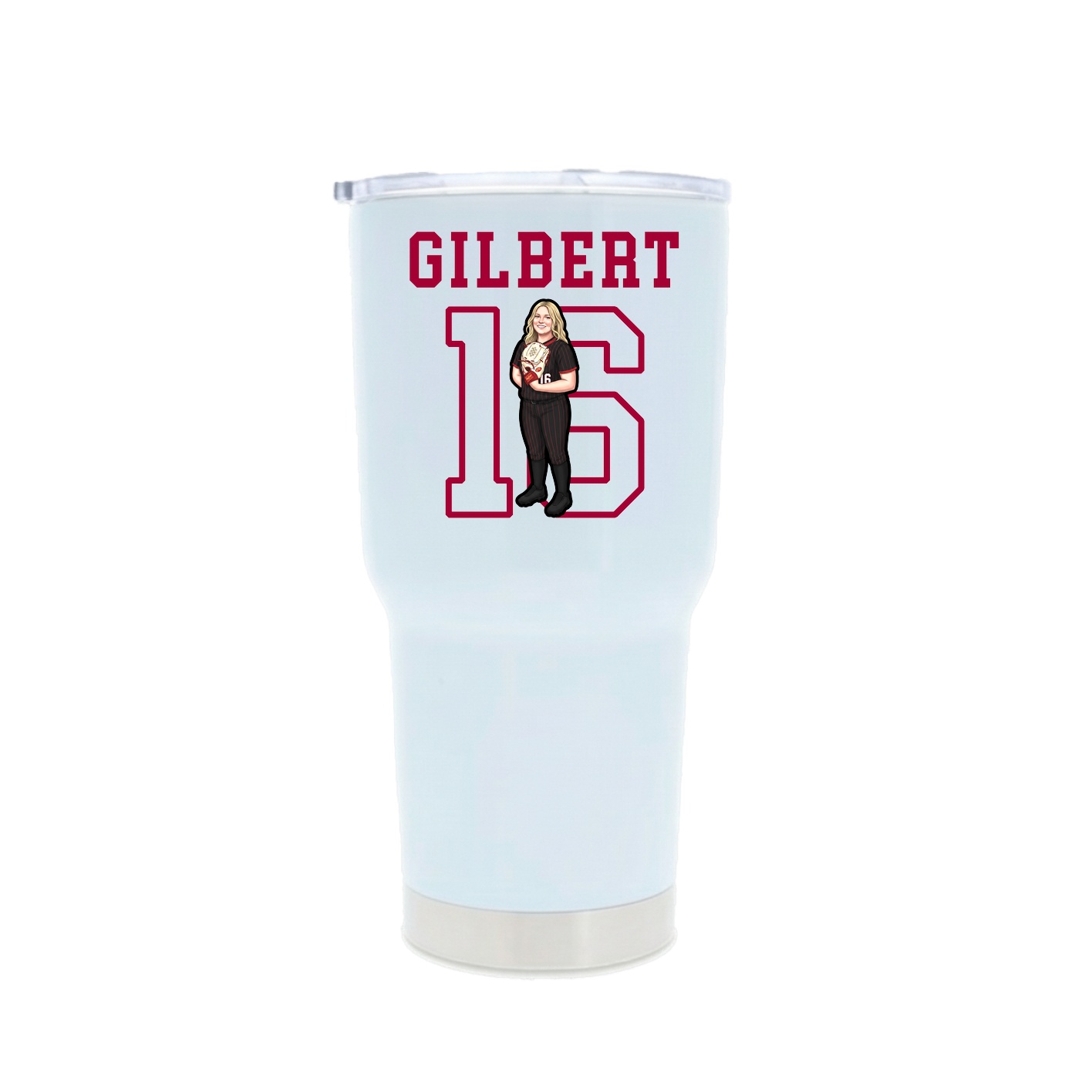 30oz Stainless Steel Tumbler — Shirsey in White