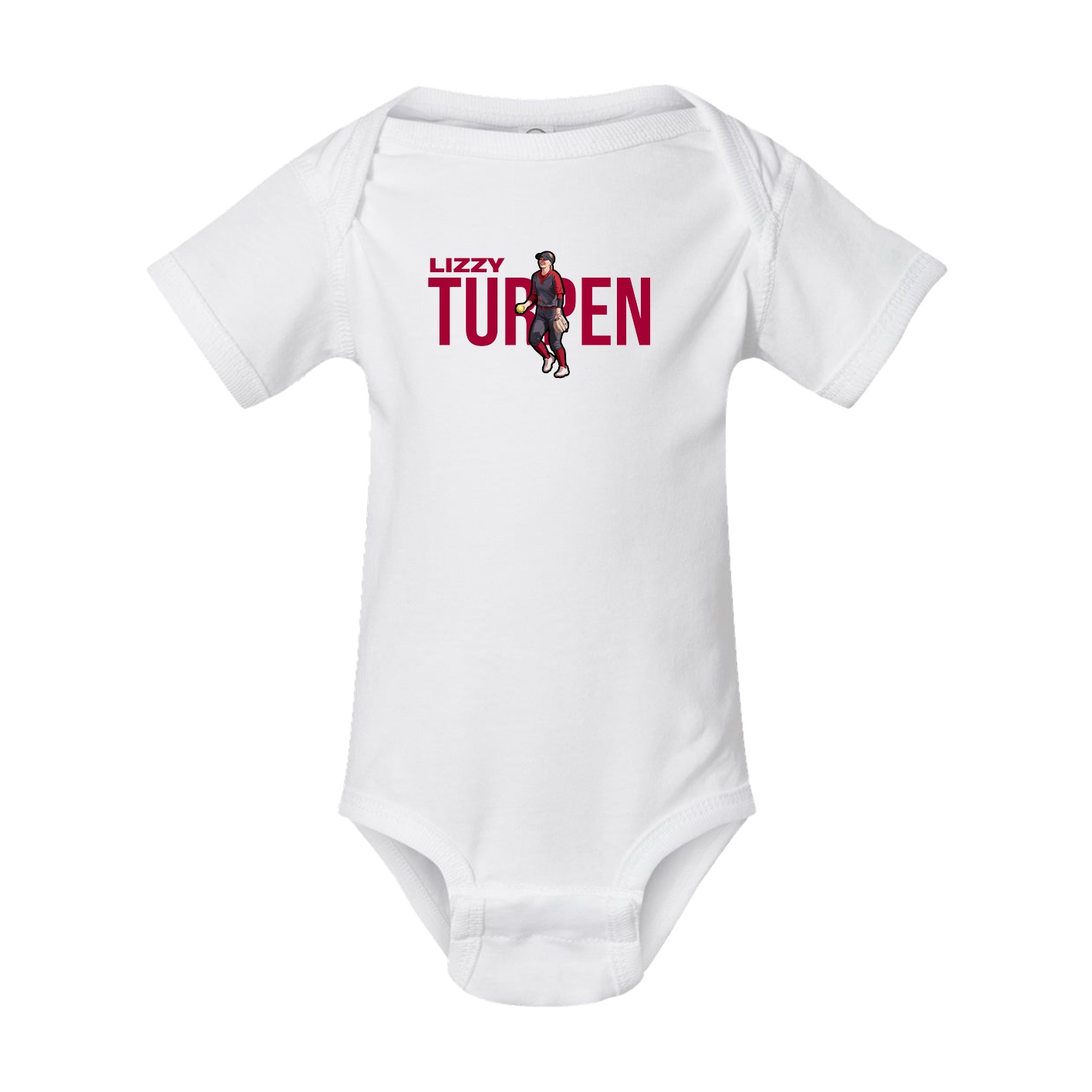 Baby Onesie — Player Name in White
