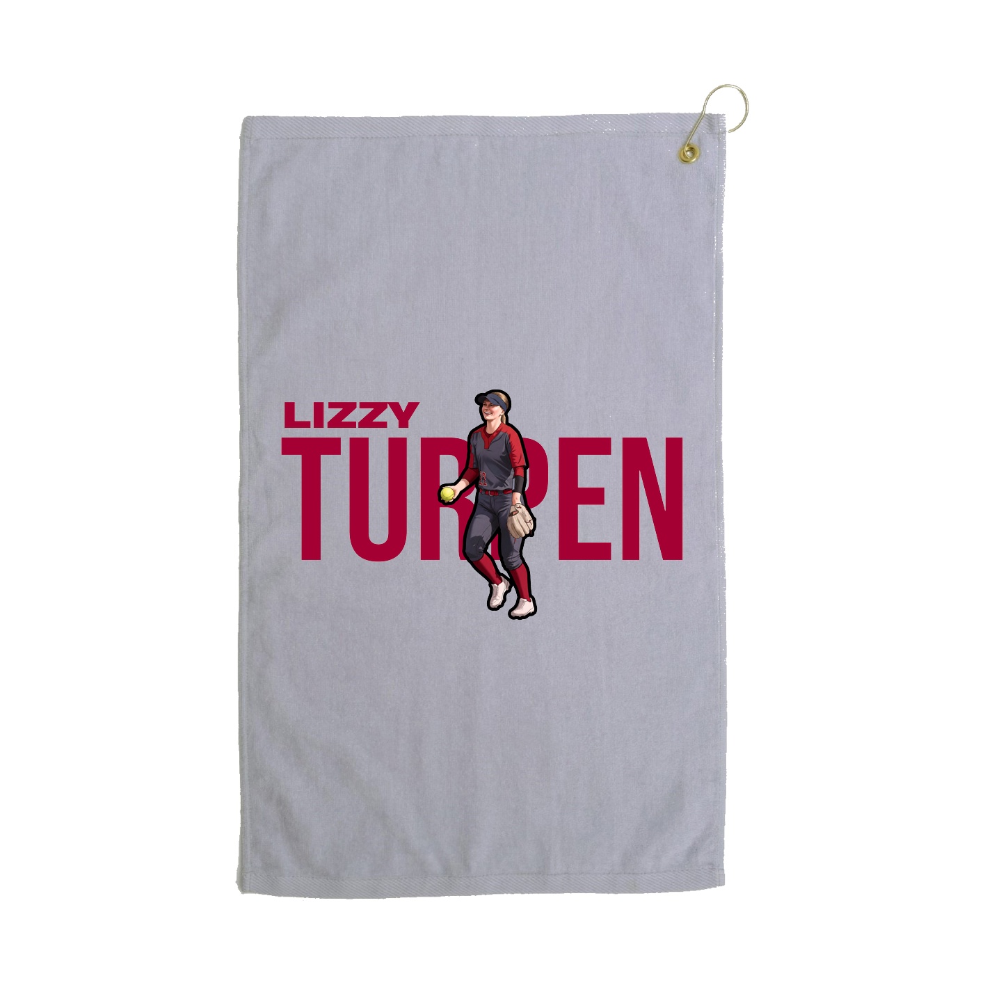 Golf Towel — Player Name in Grey