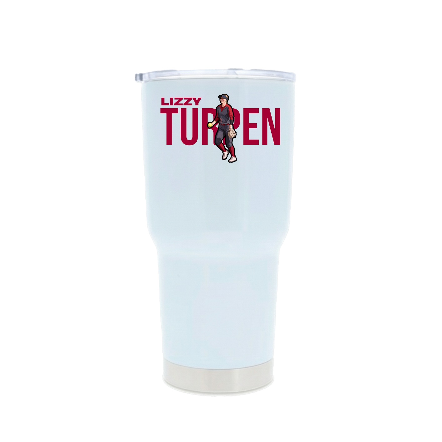 30oz Stainless Steel Tumbler — Player Name in White