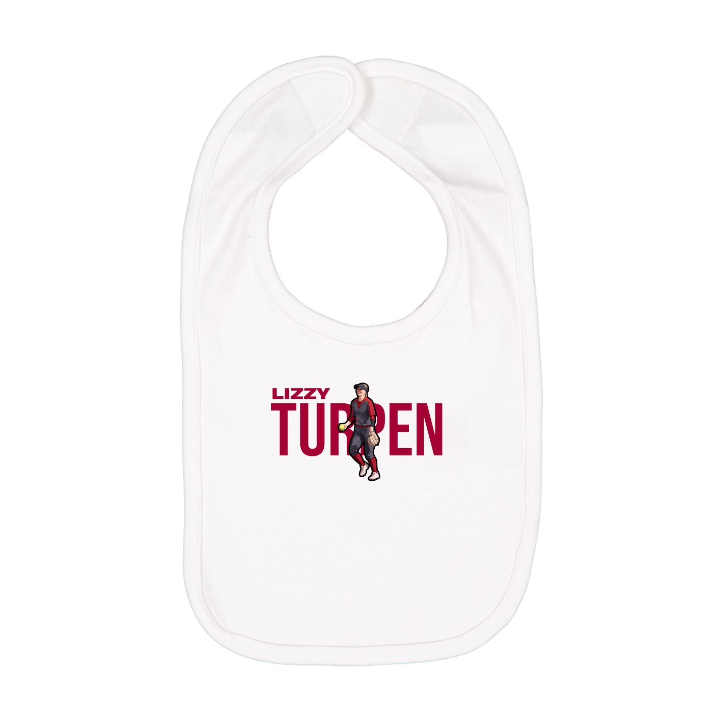 Infant Bib — Player Name in White
