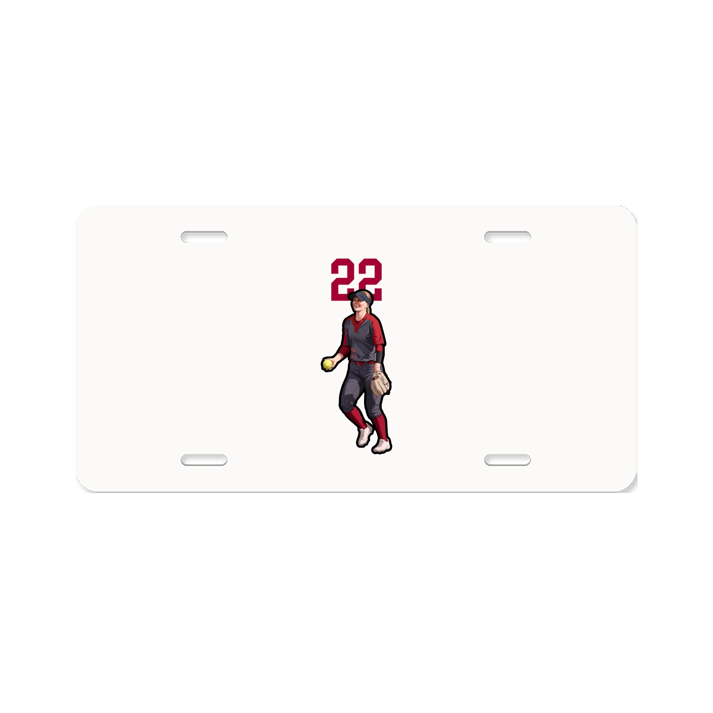 License Plate — Number Top in Classic