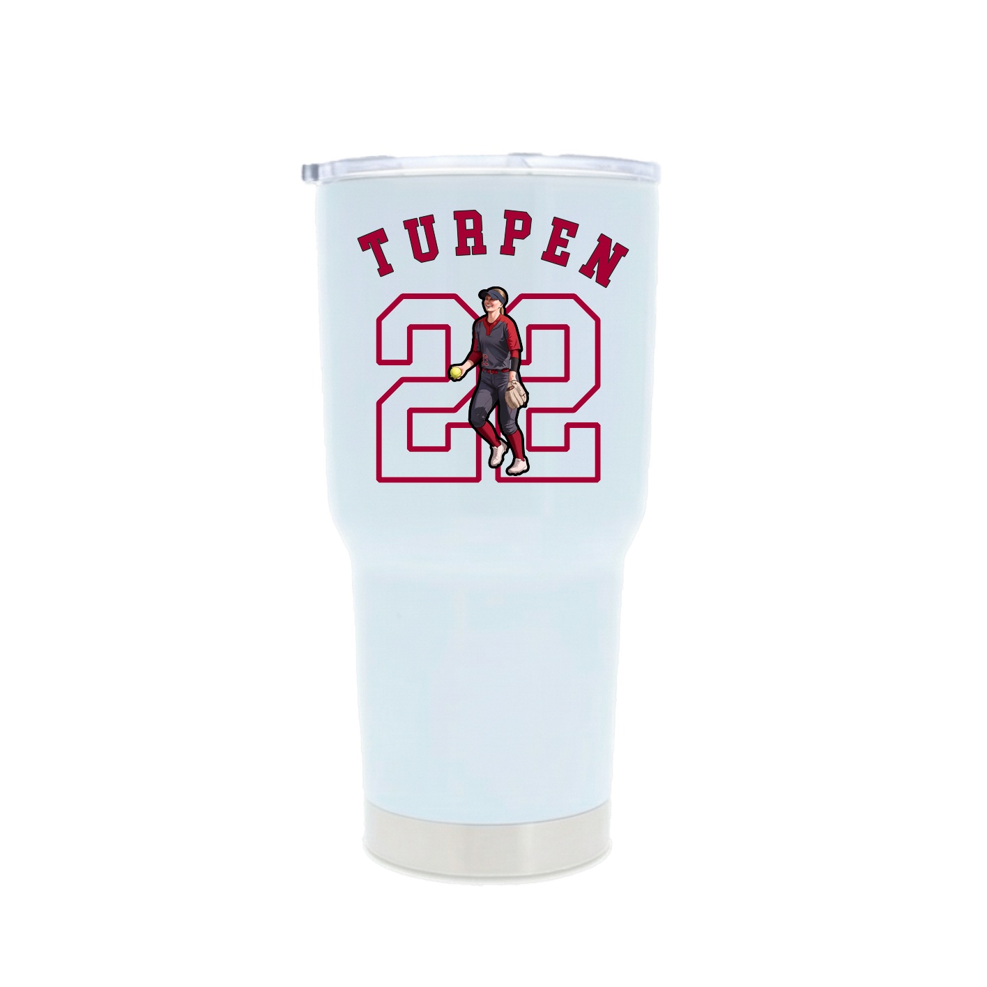 30oz Stainless Steel Tumbler — Shirsey Arch in White