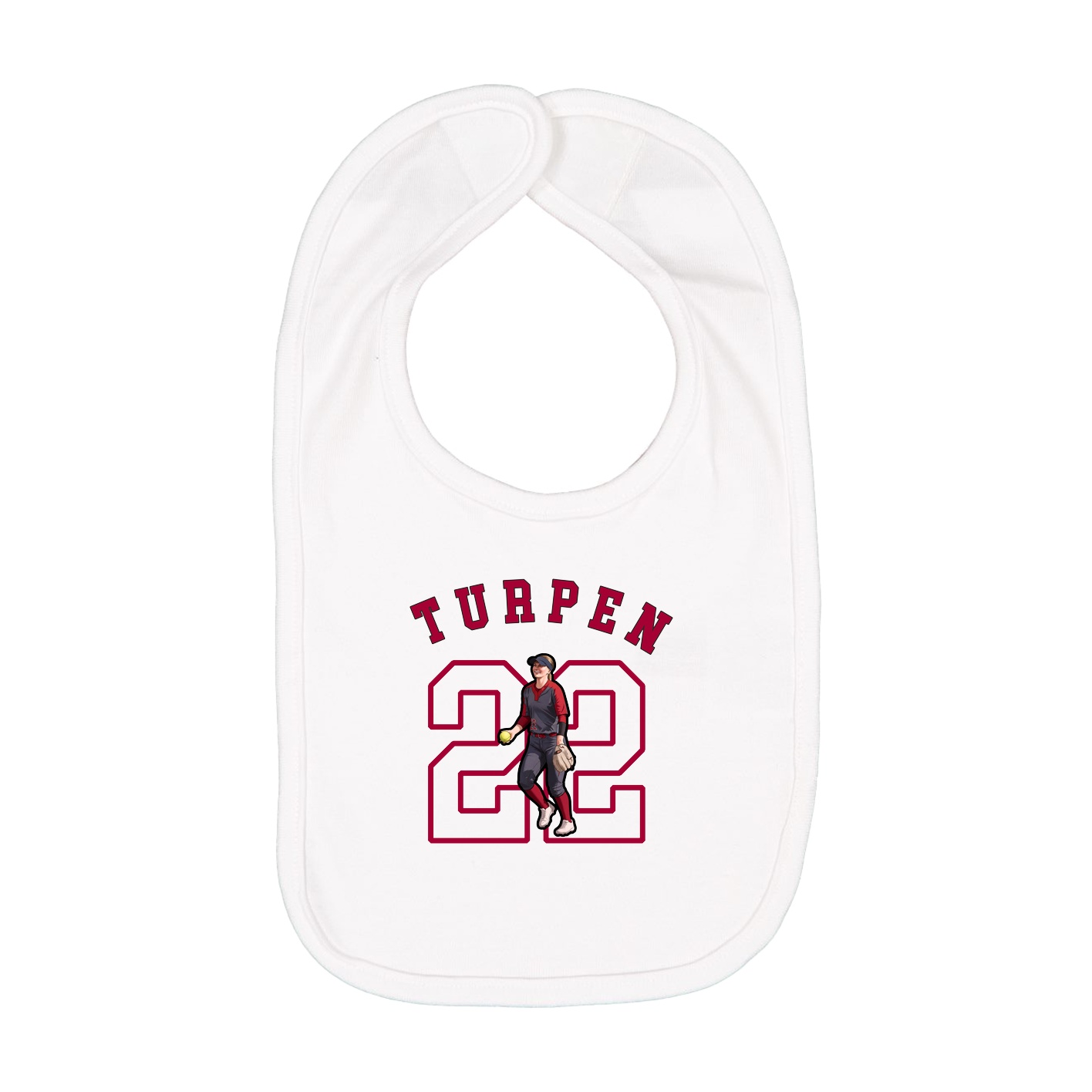 Infant Bib — Shirsey Arch in White