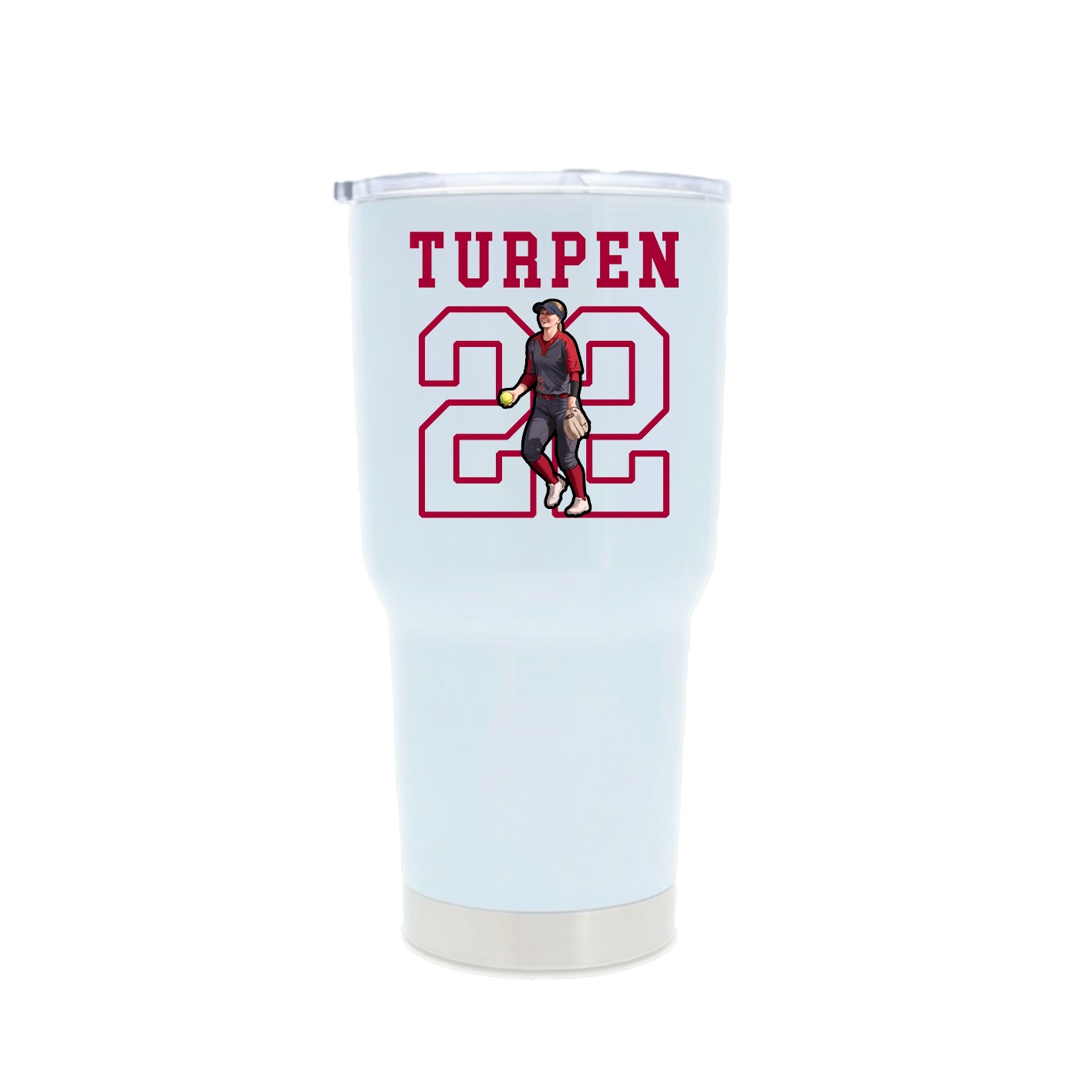 30oz Stainless Steel Tumbler — Shirsey in White
