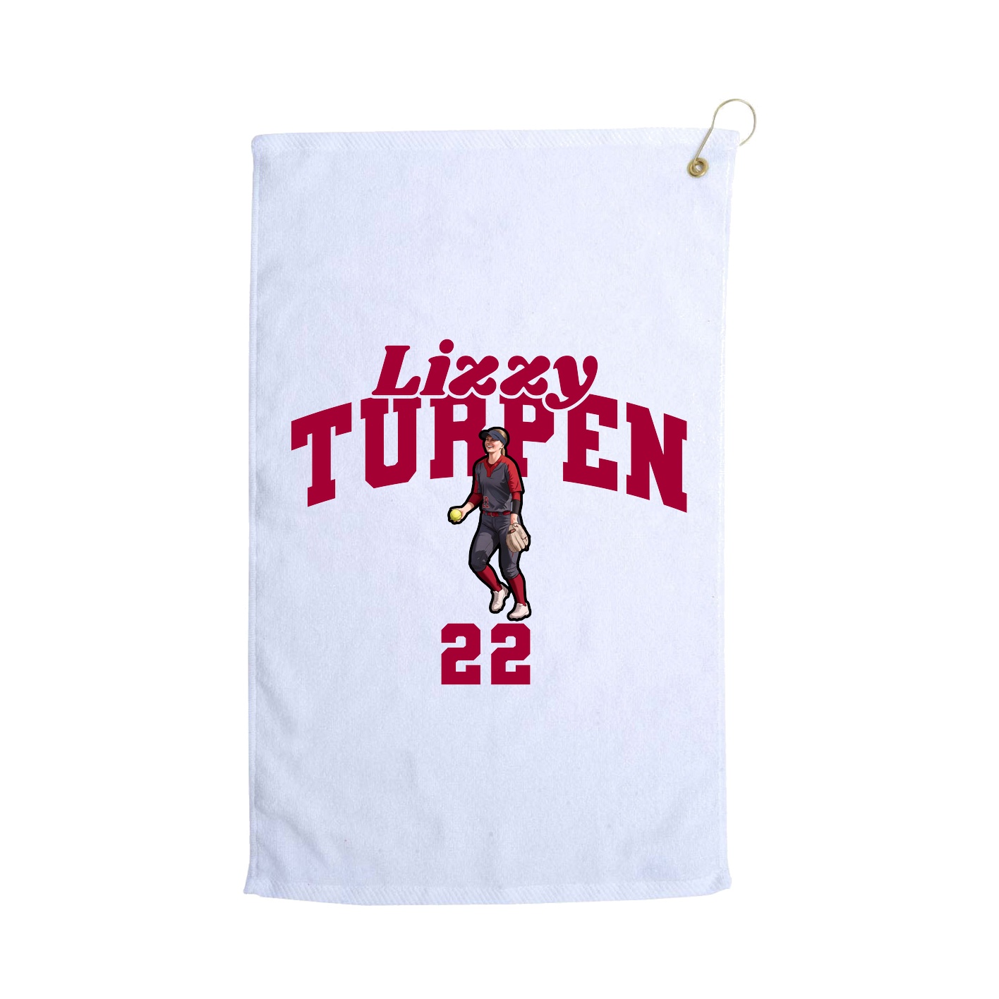 Golf Towel — Signature Arch in White